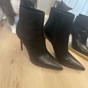Louboutin Black High Heel Ankle Boots